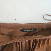 Massimo Dutti Bruine Plissérok Dames 36 / s