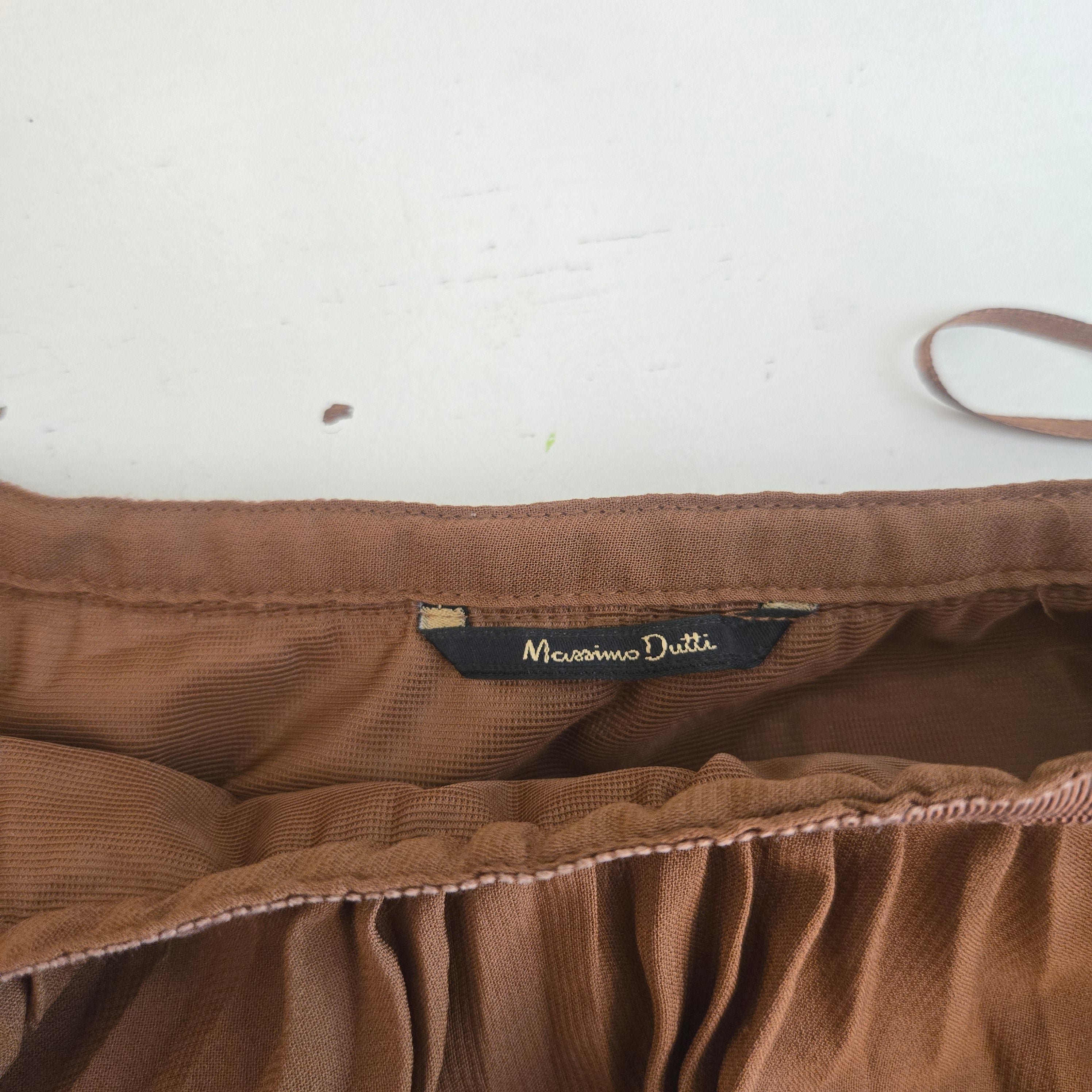 Massimo Dutti Bruine Plissérok Dames 36 / s