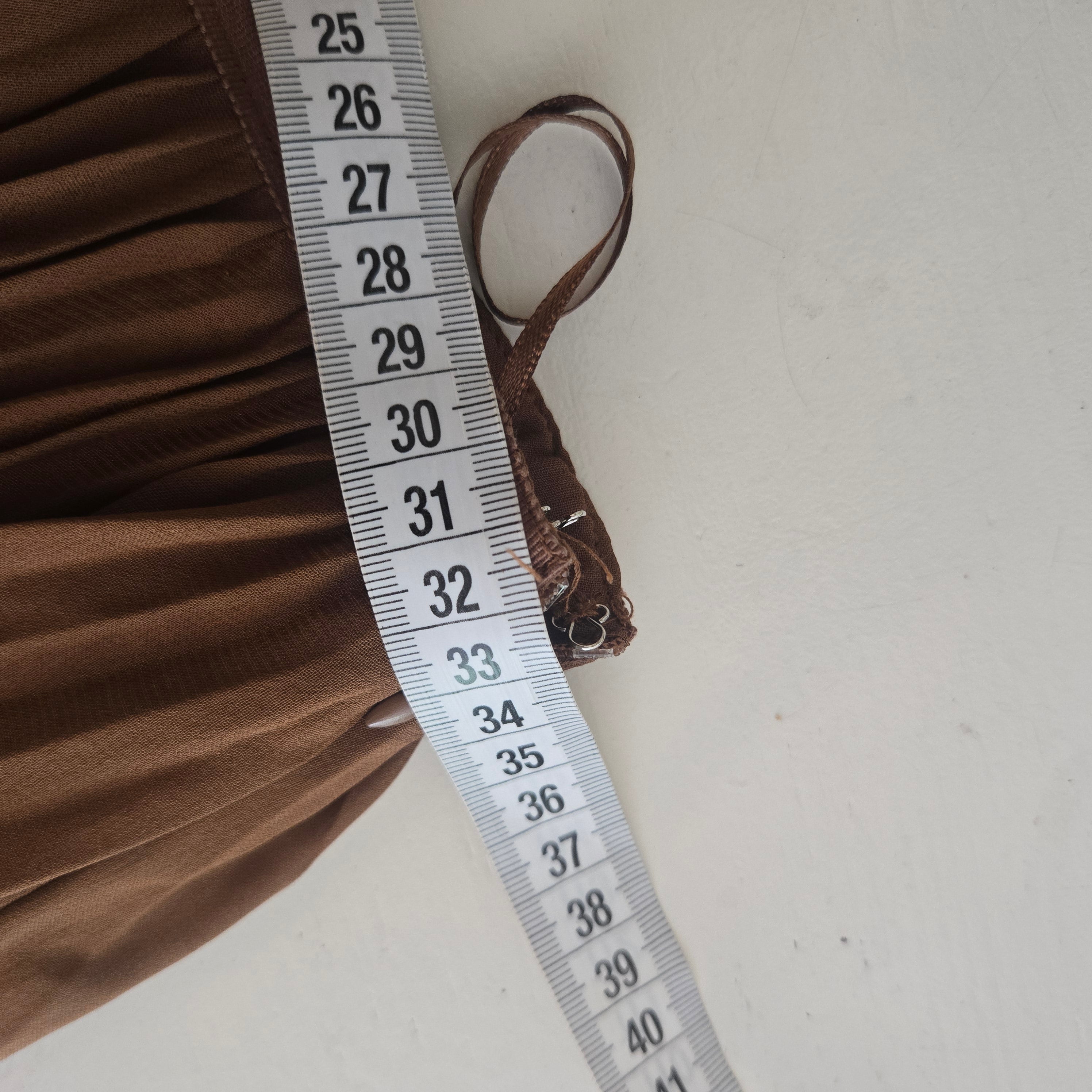 Massimo Dutti Bruine Plissérok Dames 36 / s