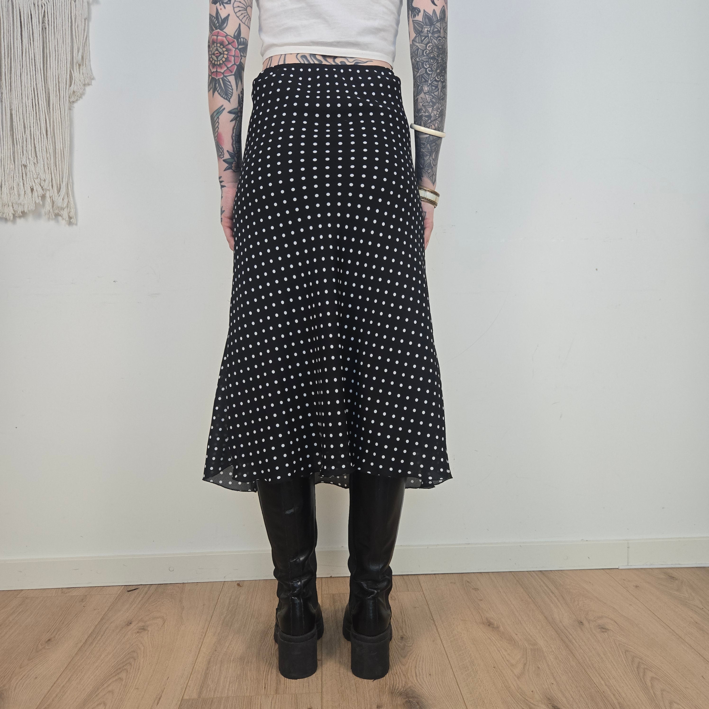 ONLY Zwarte Rok Polkadot Dames 40 / L