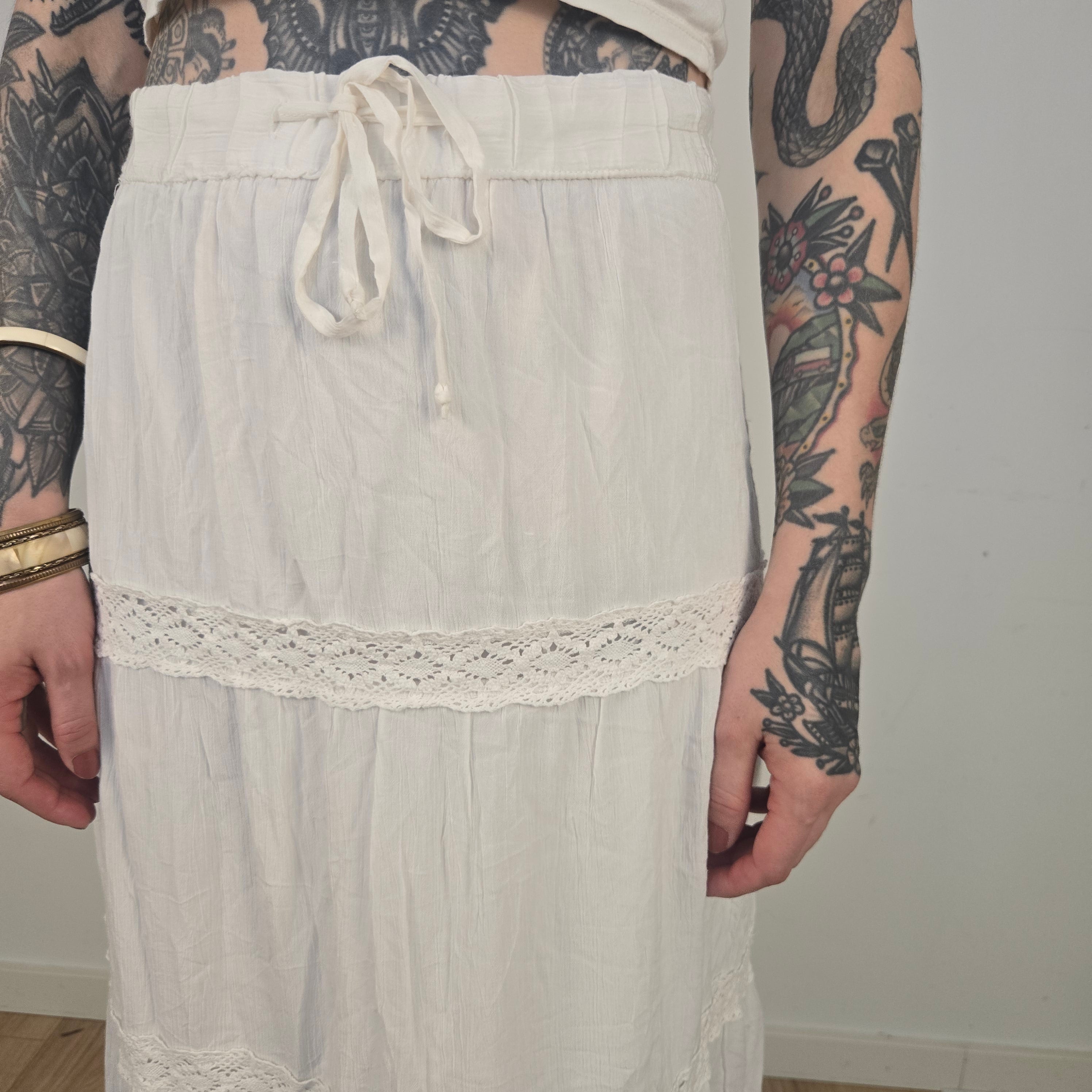 Blue Motion Witte Maxi Rok Dames L