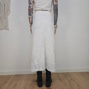 Olsen Witte Linnen Maxi ROK Dames Maat 44 / XL