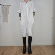 Cos Witte Overhemdjurk Dames Maat XS