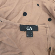 C&A Bruine Stippen Jurk Dames Maat 38 / M