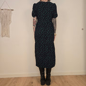 M&S Collection Donkerblauwe Stippen Jurk Dames Maat 36 / S