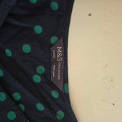 M&S Collection Donkerblauwe Stippen Jurk Dames Maat 36 / S