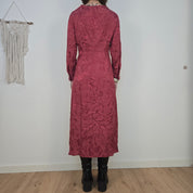 Zara Dames Rode Gebloemde Jurk Maat L