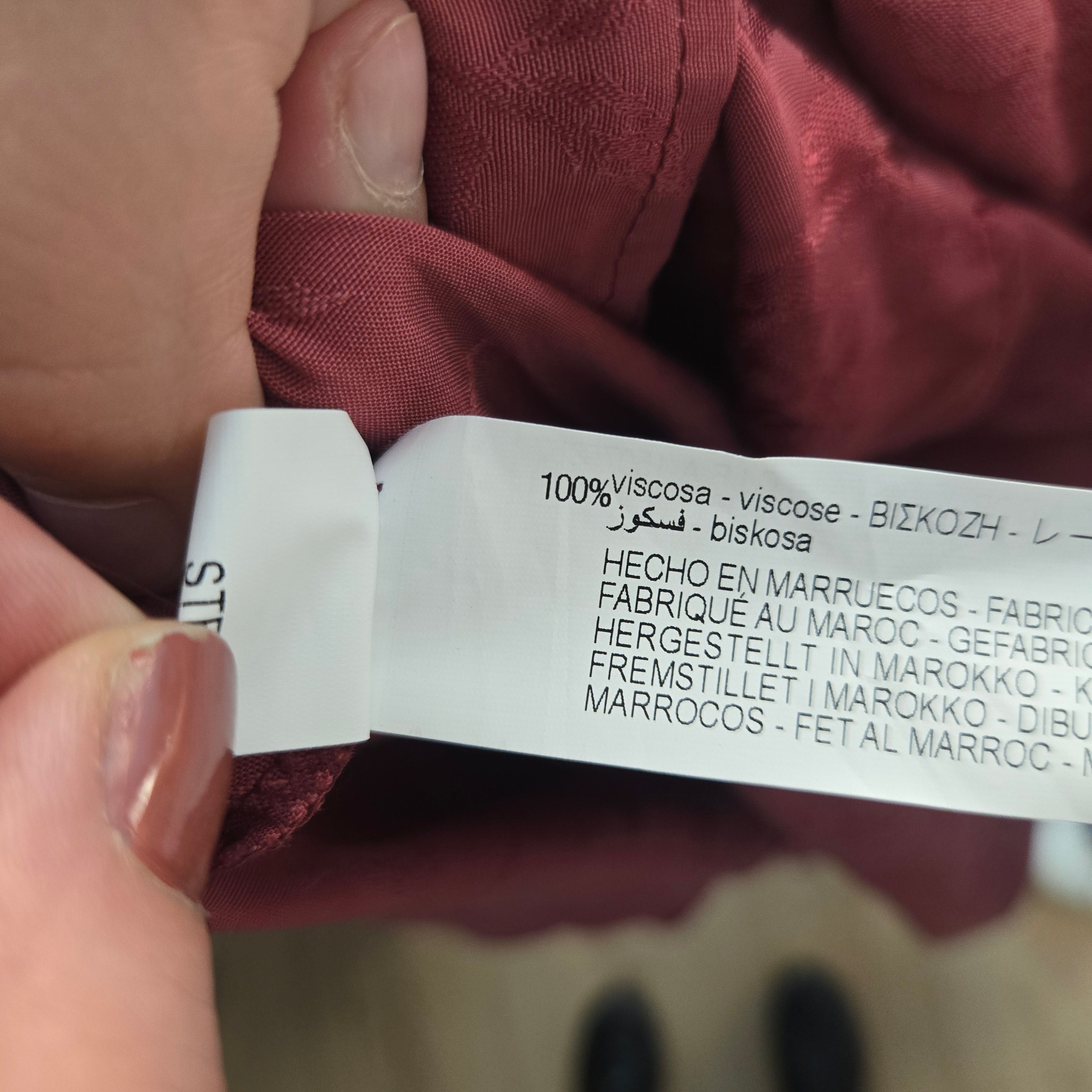 Zara Dames Rode Gebloemde Jurk Maat L