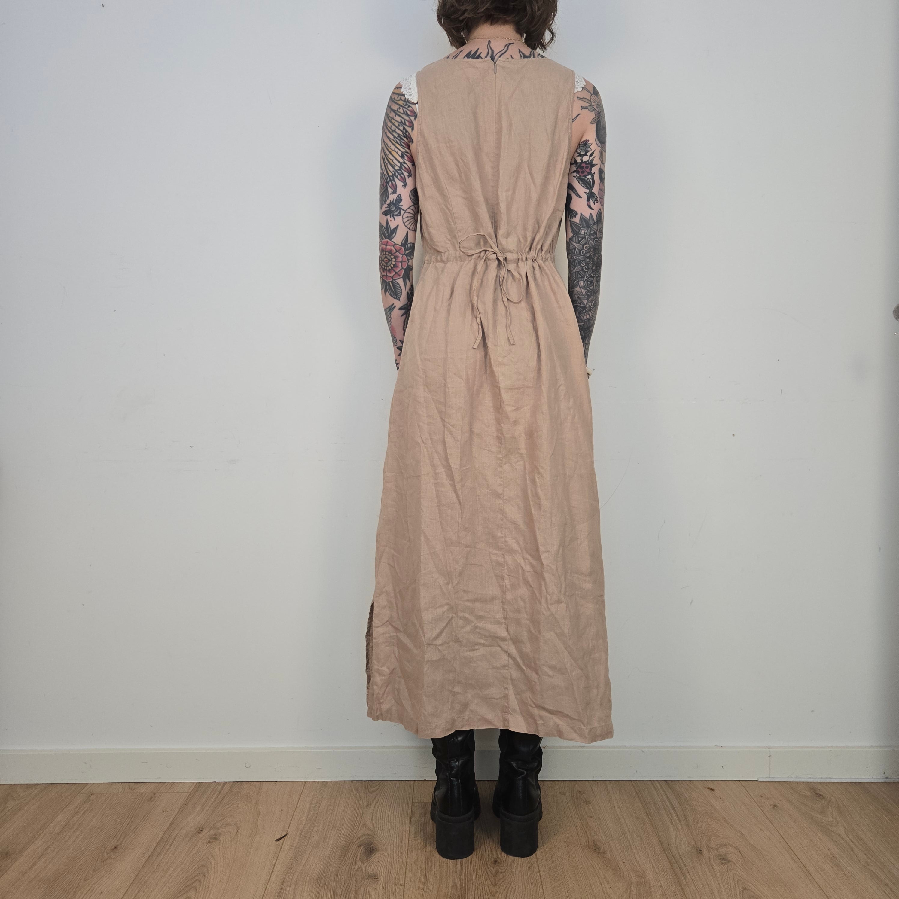 Jackpot Dames Beige Linnen Jurk L