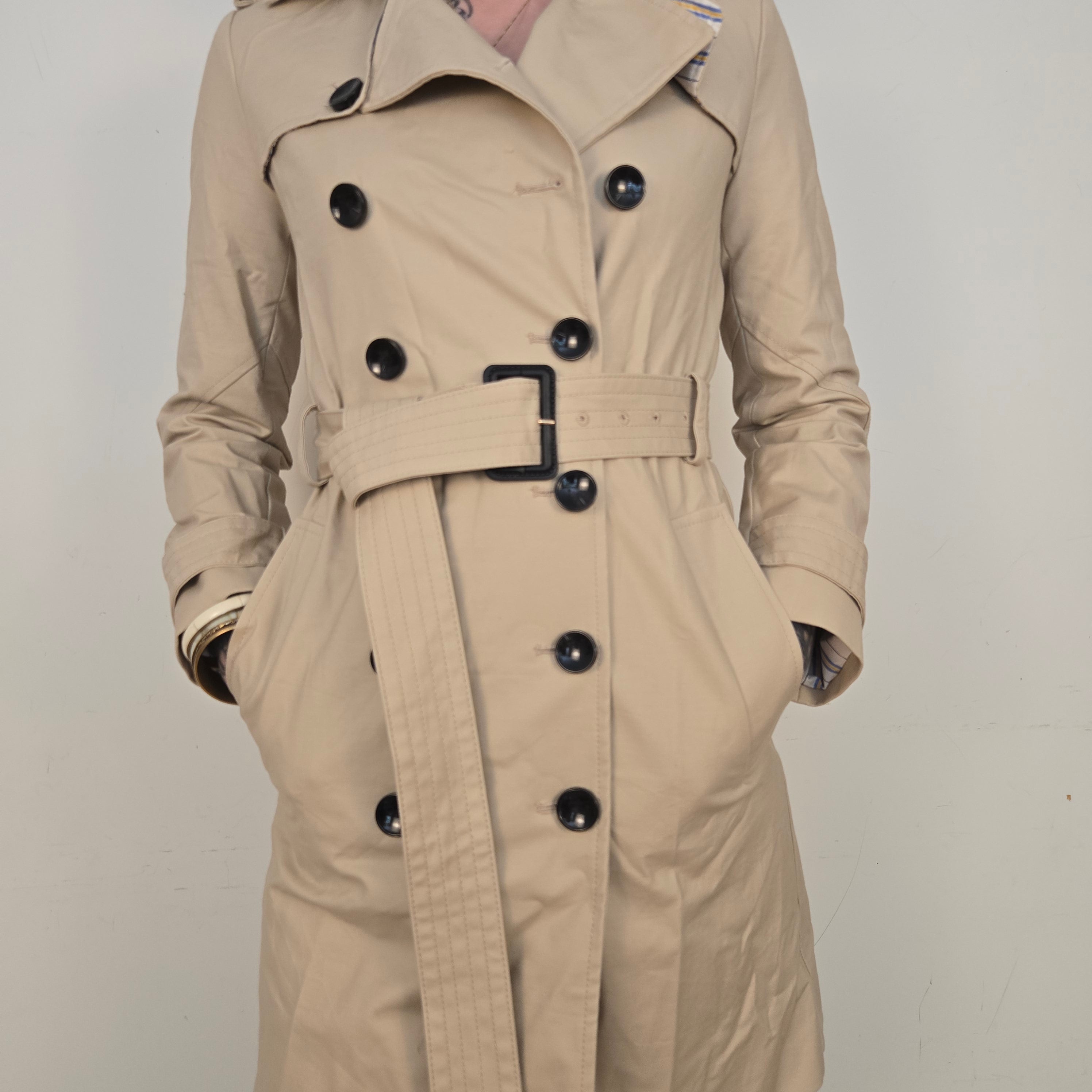 Mango Beige Trenchcoat Dames XS