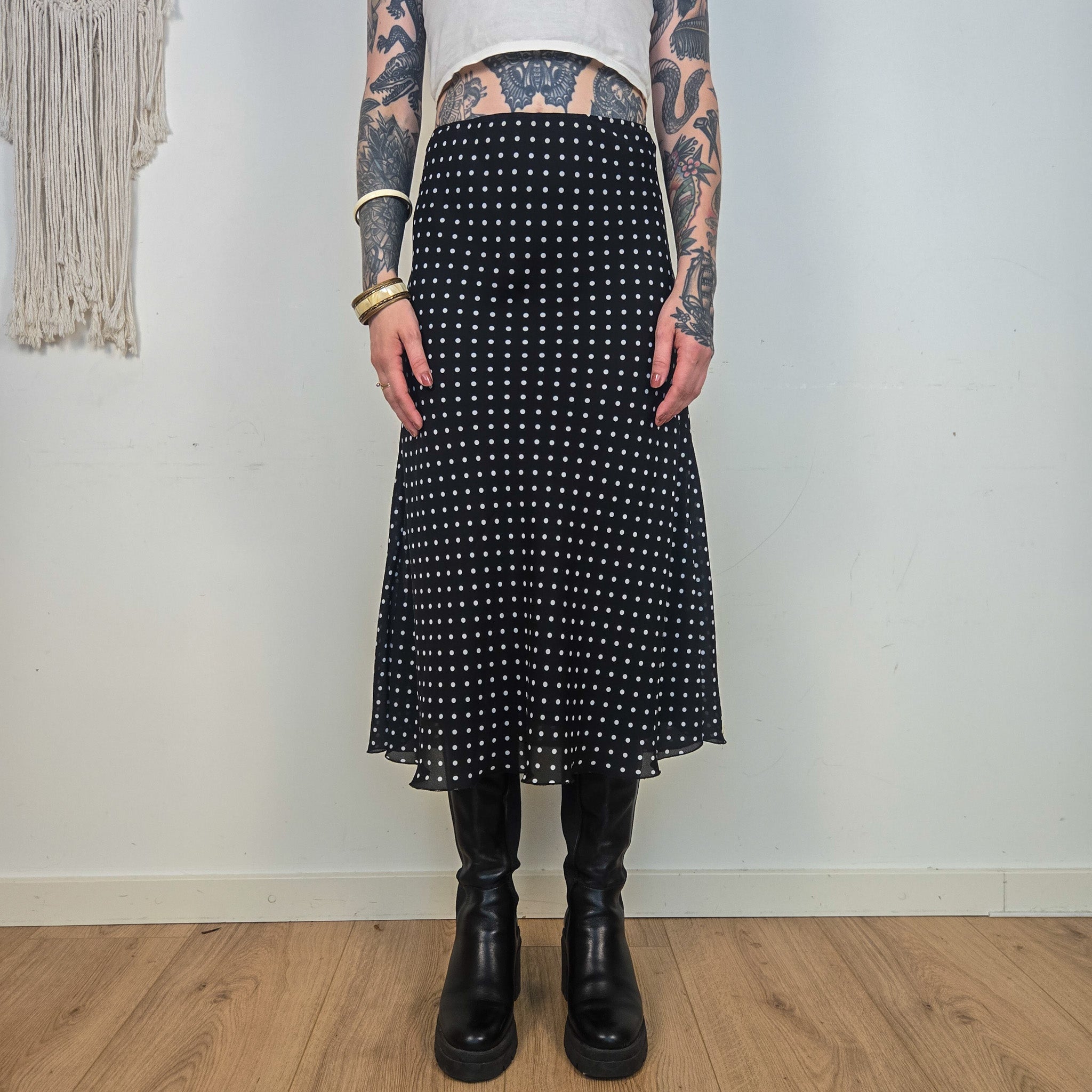 ONLY Zwarte Rok Polkadot Dames 40 / L