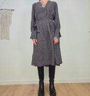 Bagutta Dames Grijze Cupro Jurk Maat S