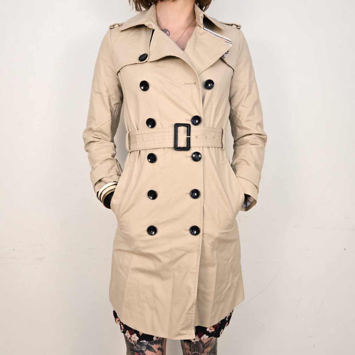 Mango Beige Trenchcoat Dames XS