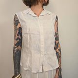 Nienhaus Witte Linnen Blouse Dames EU 40 / L