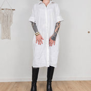 Cos Witte Overhemdjurk Dames Maat XS