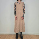 Jackpot Dames Beige Linnen Jurk L