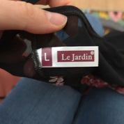 Le Jardin Bloemen Top  Maat L Y2K Vintage