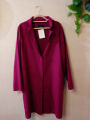 Someday. Fuchsia Minimalistische Mantel/Jurk Maat 42
