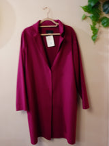 Someday. Fuchsia Minimalistische Mantel/Jurk Maat 42