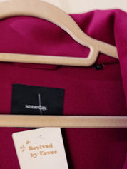 Someday. Fuchsia Minimalistische Mantel/Jurk Maat 42
