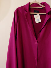 Someday. Fuchsia Minimalistische Mantel/Jurk Maat 42