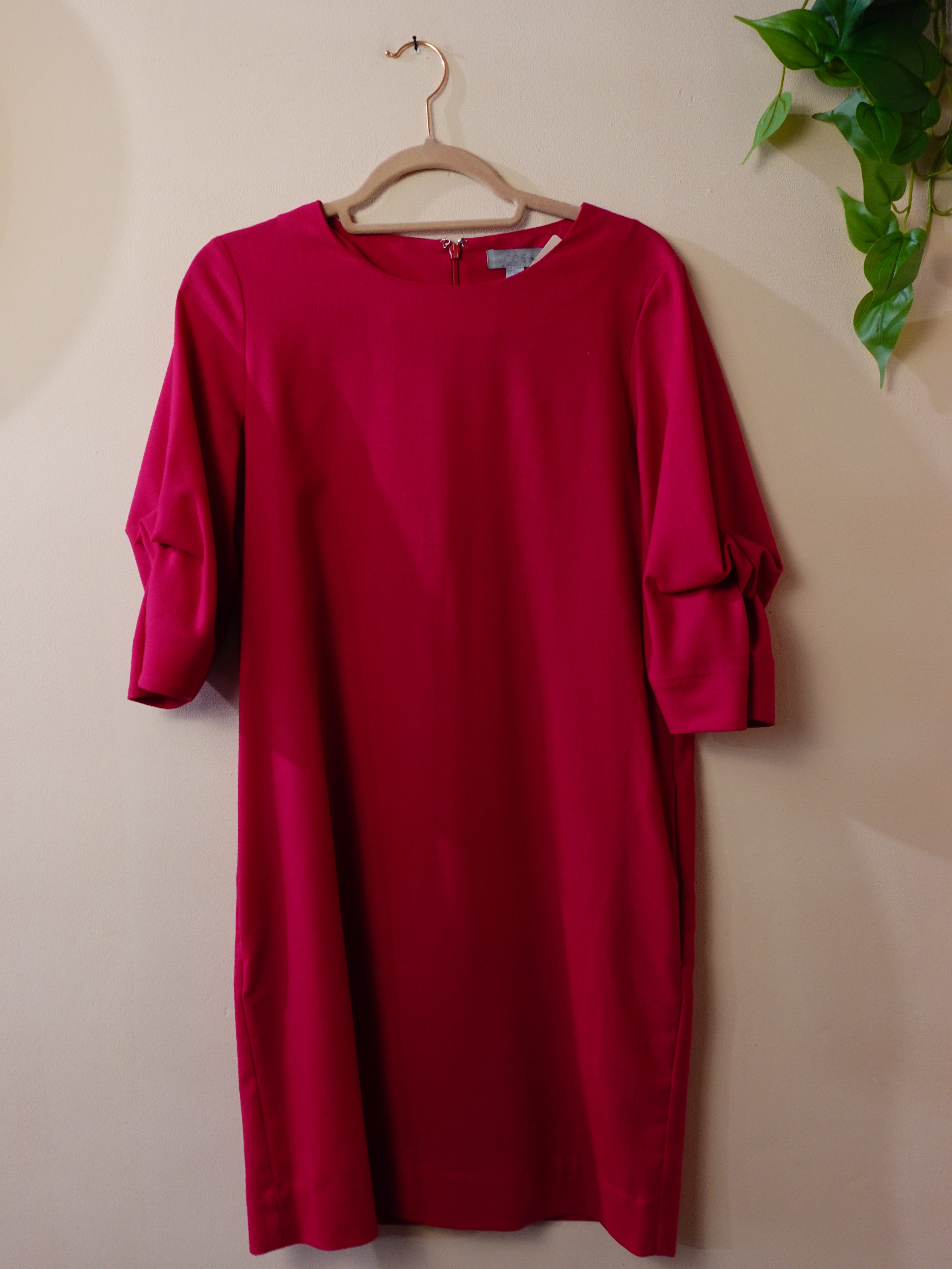 COS Fuchsia Jurken met Statement Mouwen Maat 38
