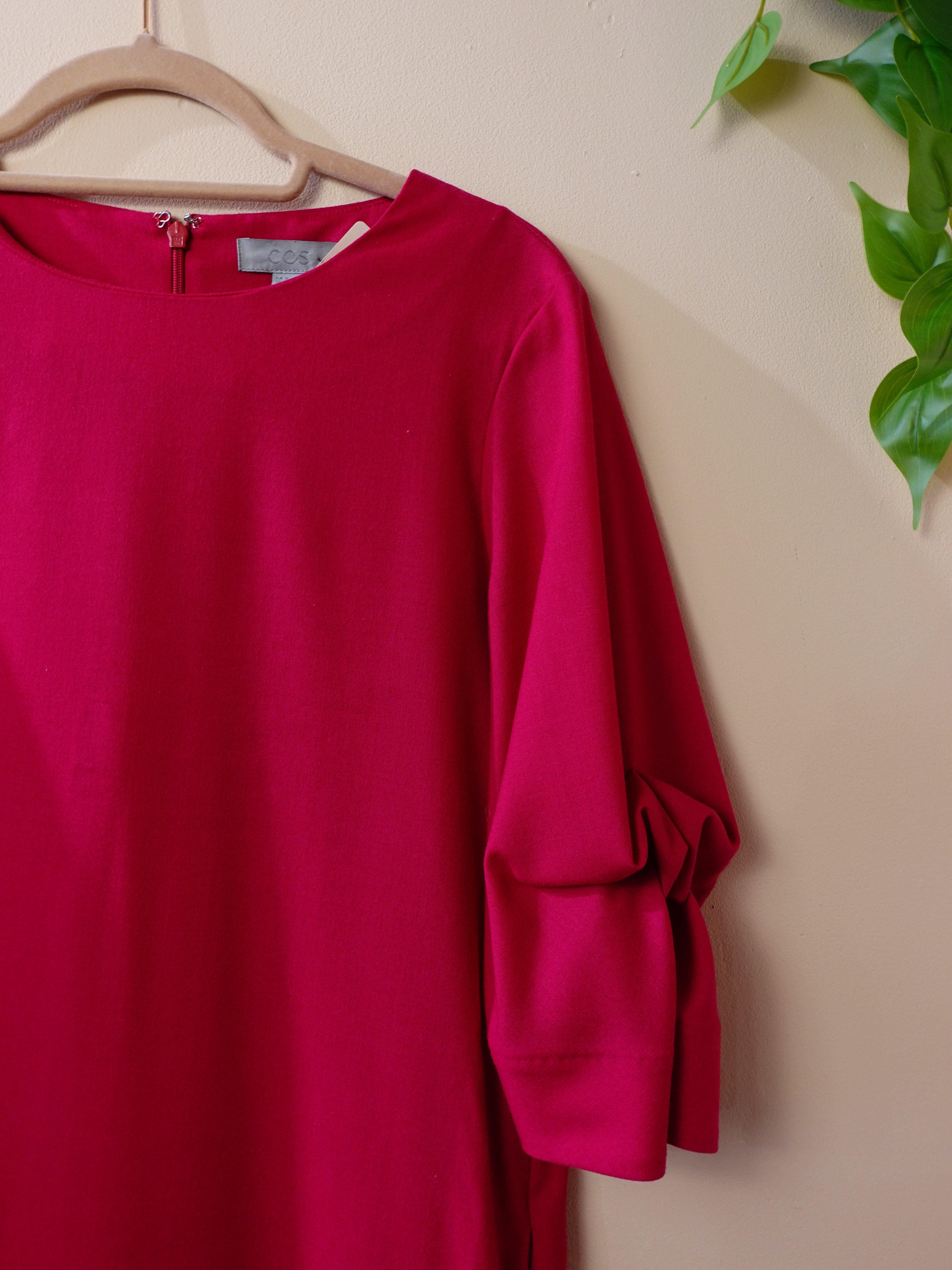 COS Fuchsia Jurken met Statement Mouwen Maat 38