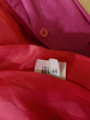 Vintage Dressing Roze Leren Cropped Blazer Maat 44