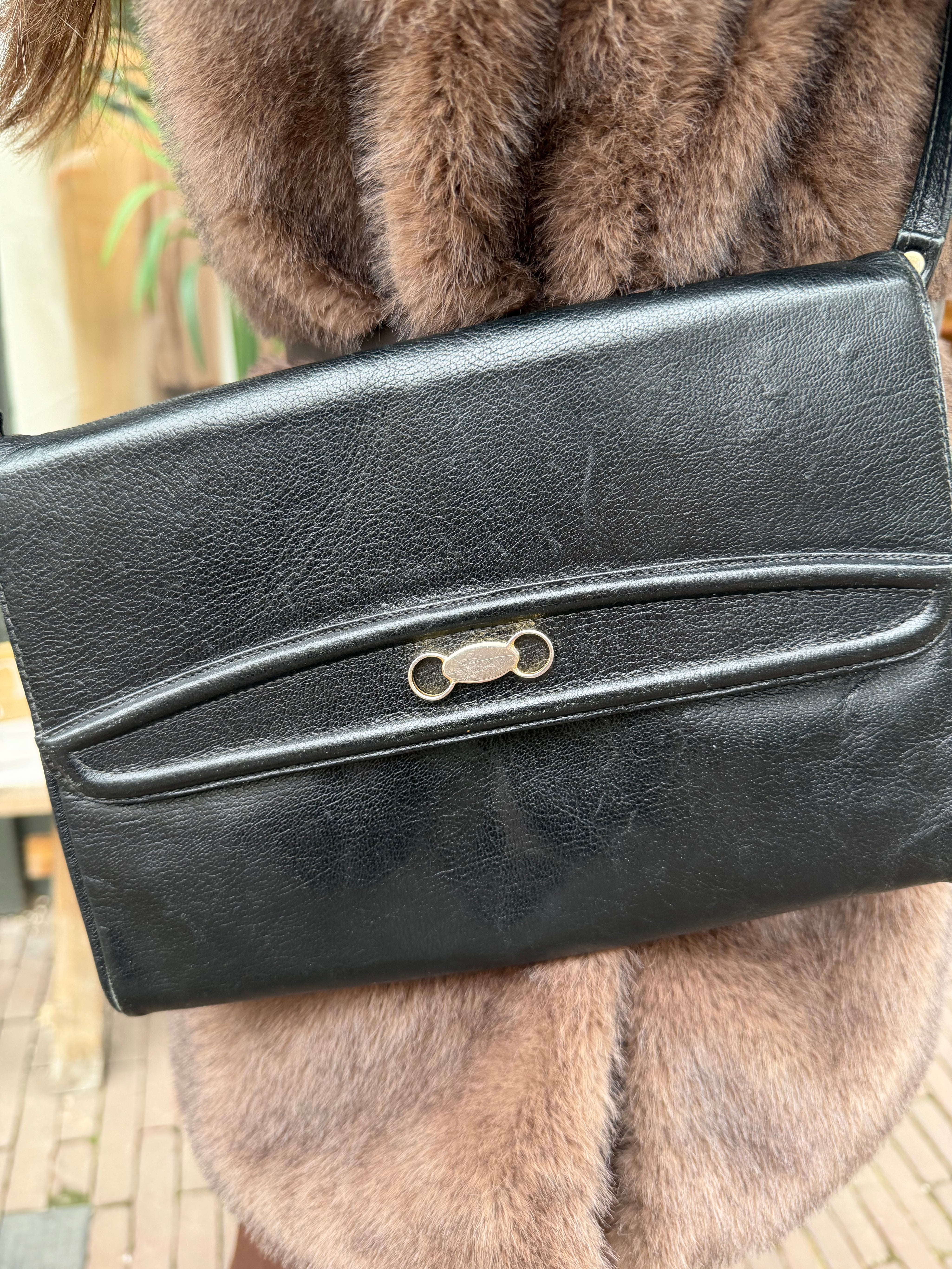 Vintage leren handtas