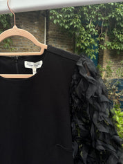Phase Eight Zwarte Jurk Met Organza Pofmouwen Dames 42 / XL