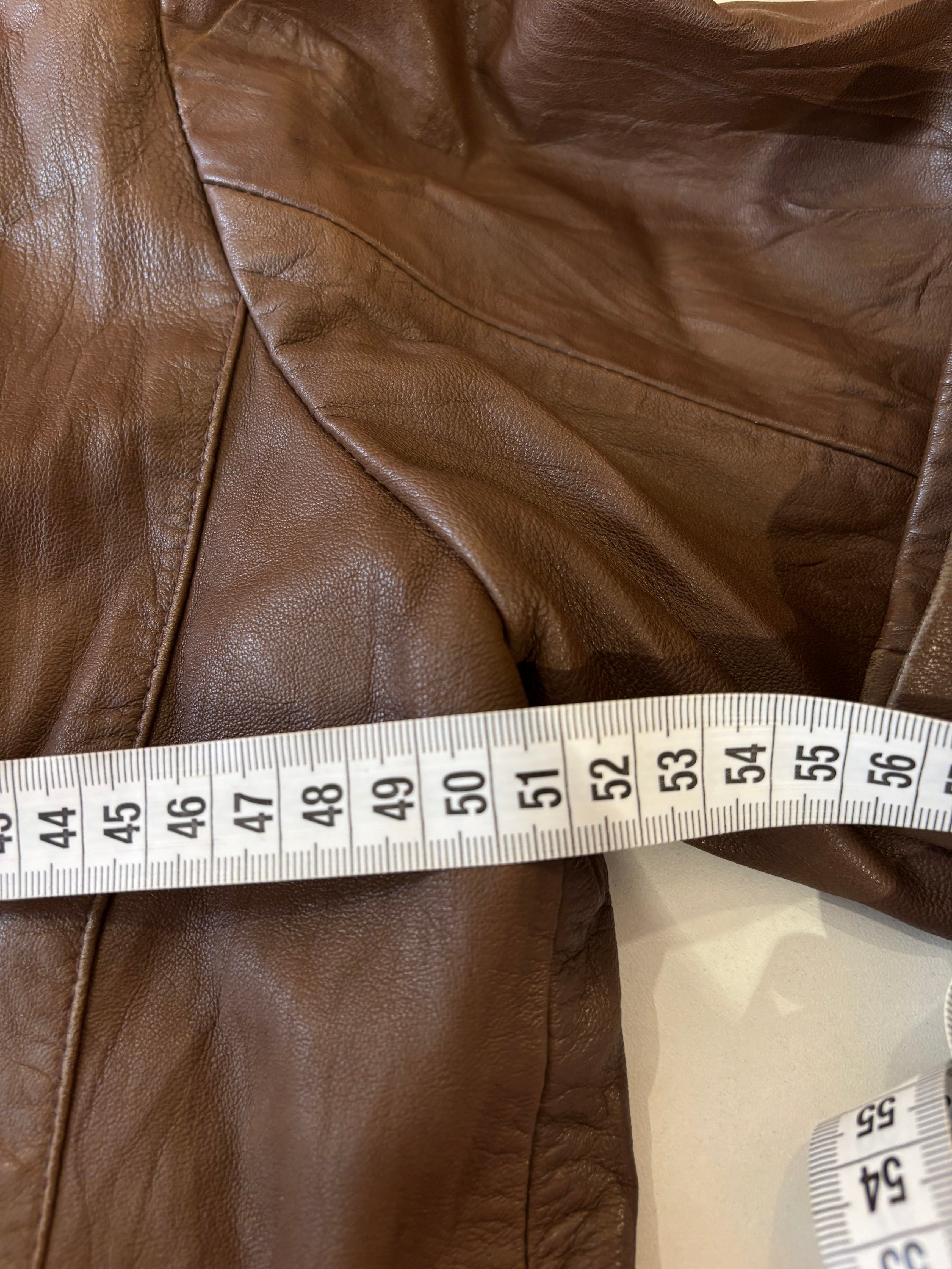Gerry Weber Bruine Leren Blazer Dames Maat 42 / XL