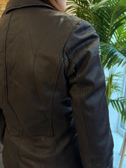 Concerto Zwarte Leren Blazer Dames Maat L
