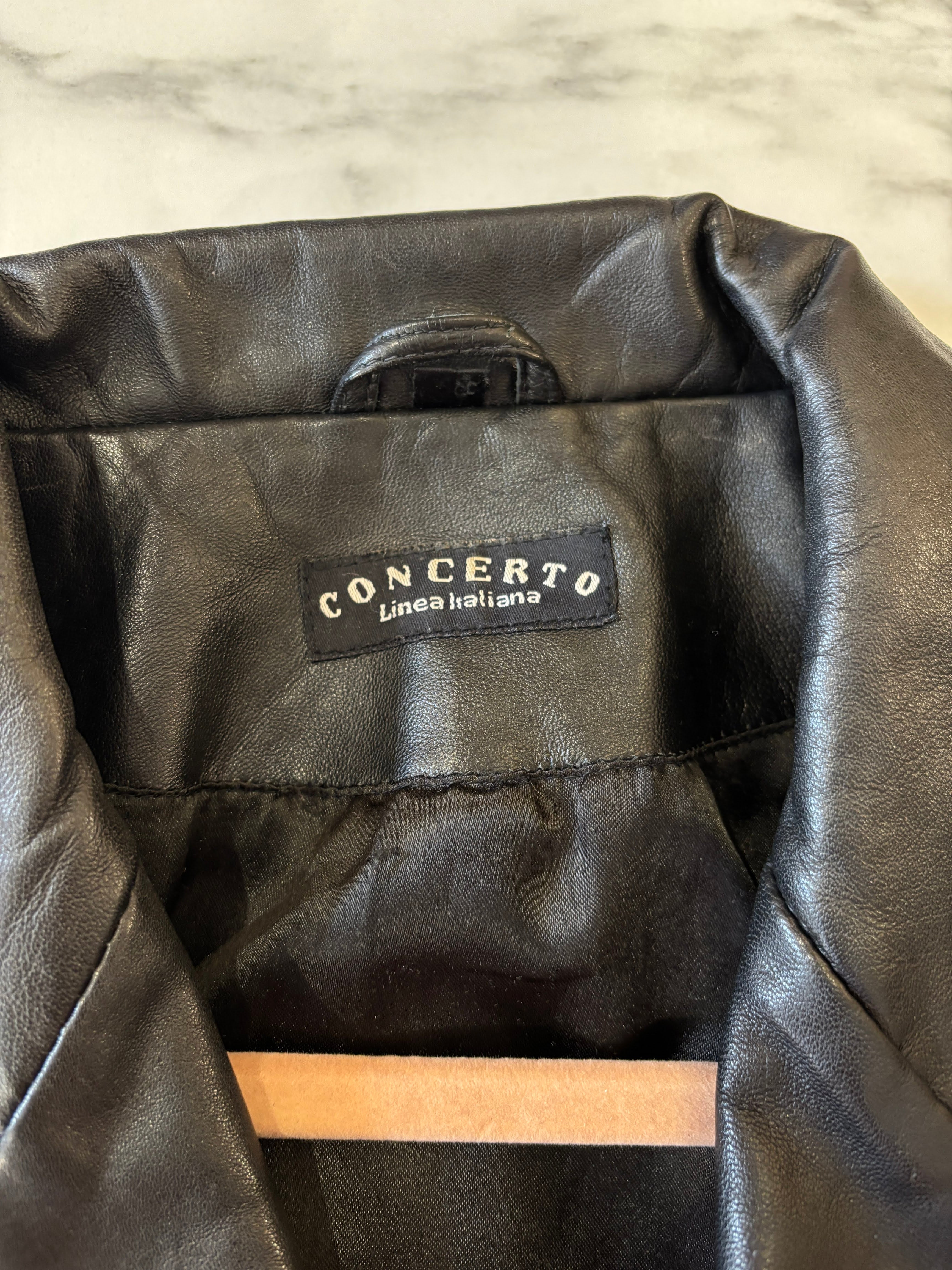 Concerto Zwarte Leren Blazer Dames Maat L
