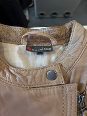 Street One Beige Leren Bikerjas Van Schapenleer Maat 40 / L