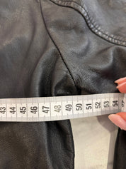 Manguun Zwart Leren Jas Dames Maat 44 / XXL