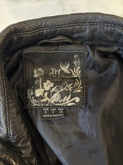 Zara TRF Zwart Leren Bikerjack Dames Maat S