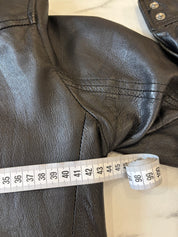 Zara TRF Zwart Leren Bikerjack Dames Maat S