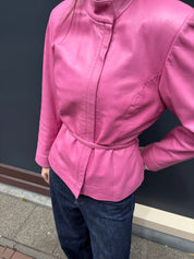 HI-BUXTER Roze Leren Jas Dames Maat 38 / M