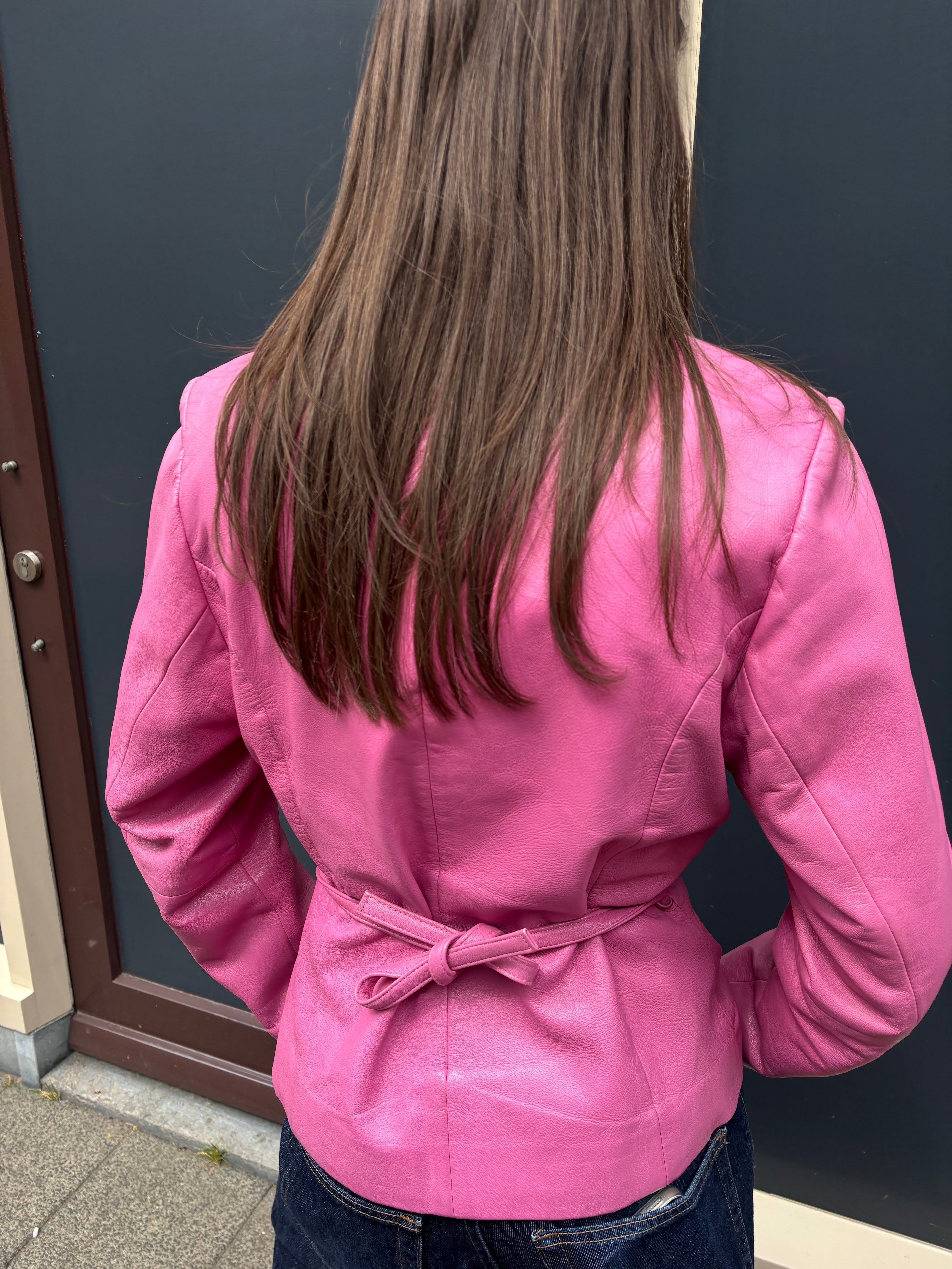 HI-BUXTER Roze Leren Jas Dames Maat 38 / M