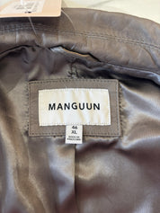 Manguun Taupe Leren Bikerjas Dames XL