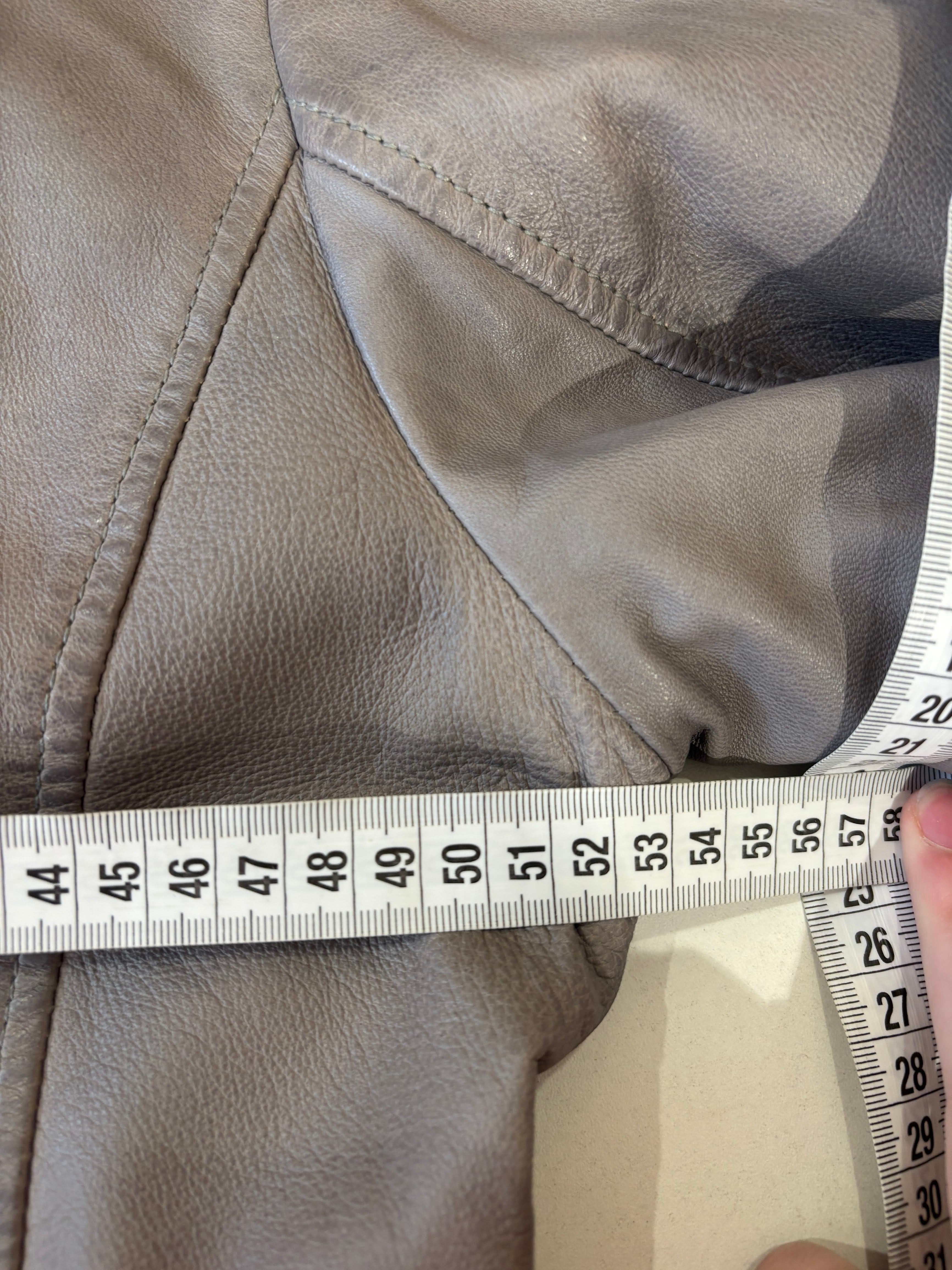 Manguun Taupe Leren Bikerjas Dames XL