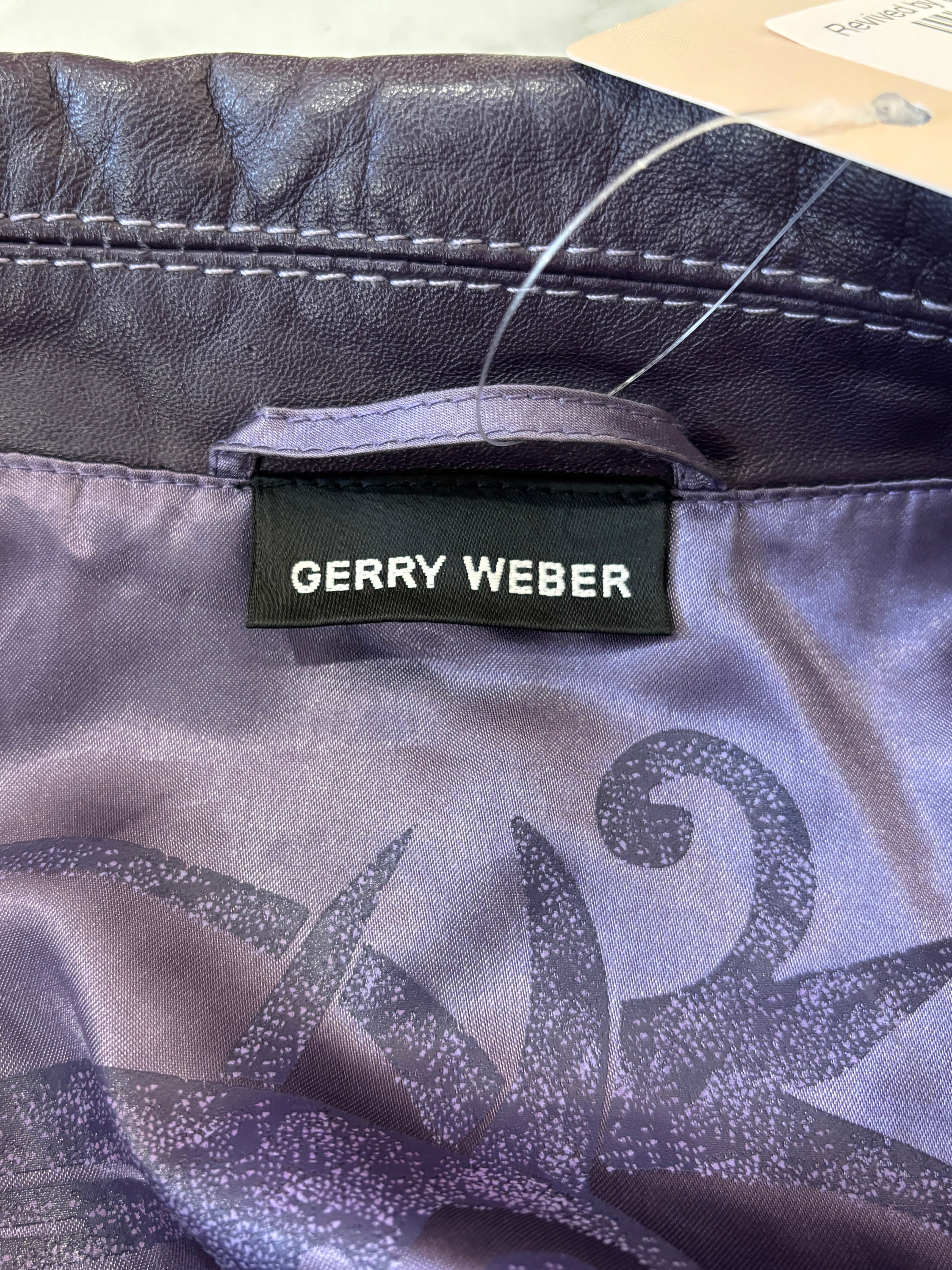 Gerry Weber Paarse Echt Leren Jas Dames 44 / 2XL