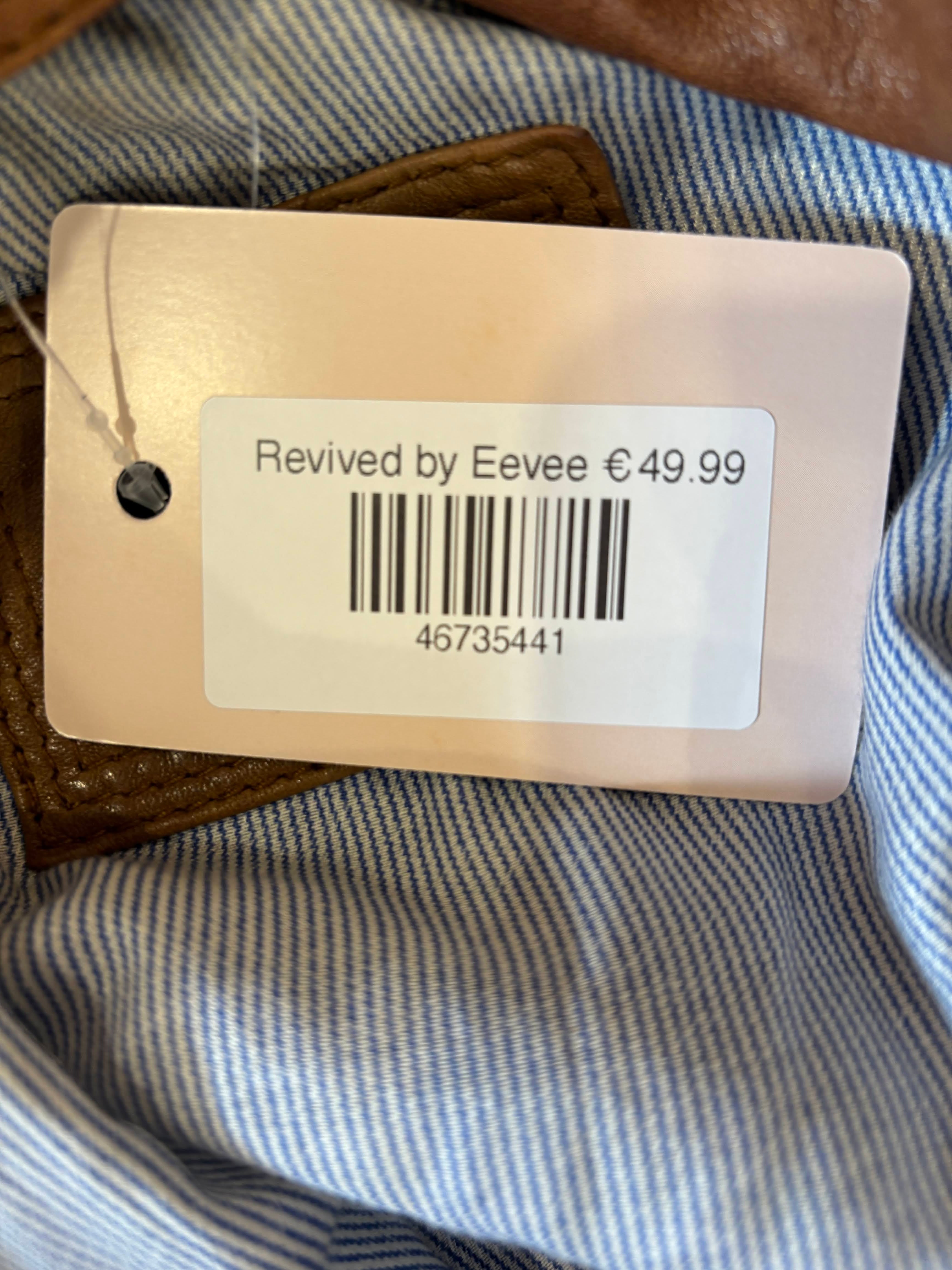 Massimo Dutti Bruine Leren Blazer Jas Dames S