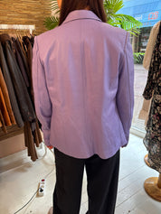Lila Echt Leren Blazer Dames  L