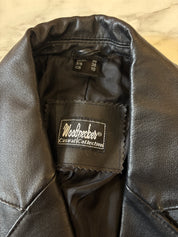 Woodpecker Zwarte Echt Leren Dames Blazer Jas Maat 36 / S