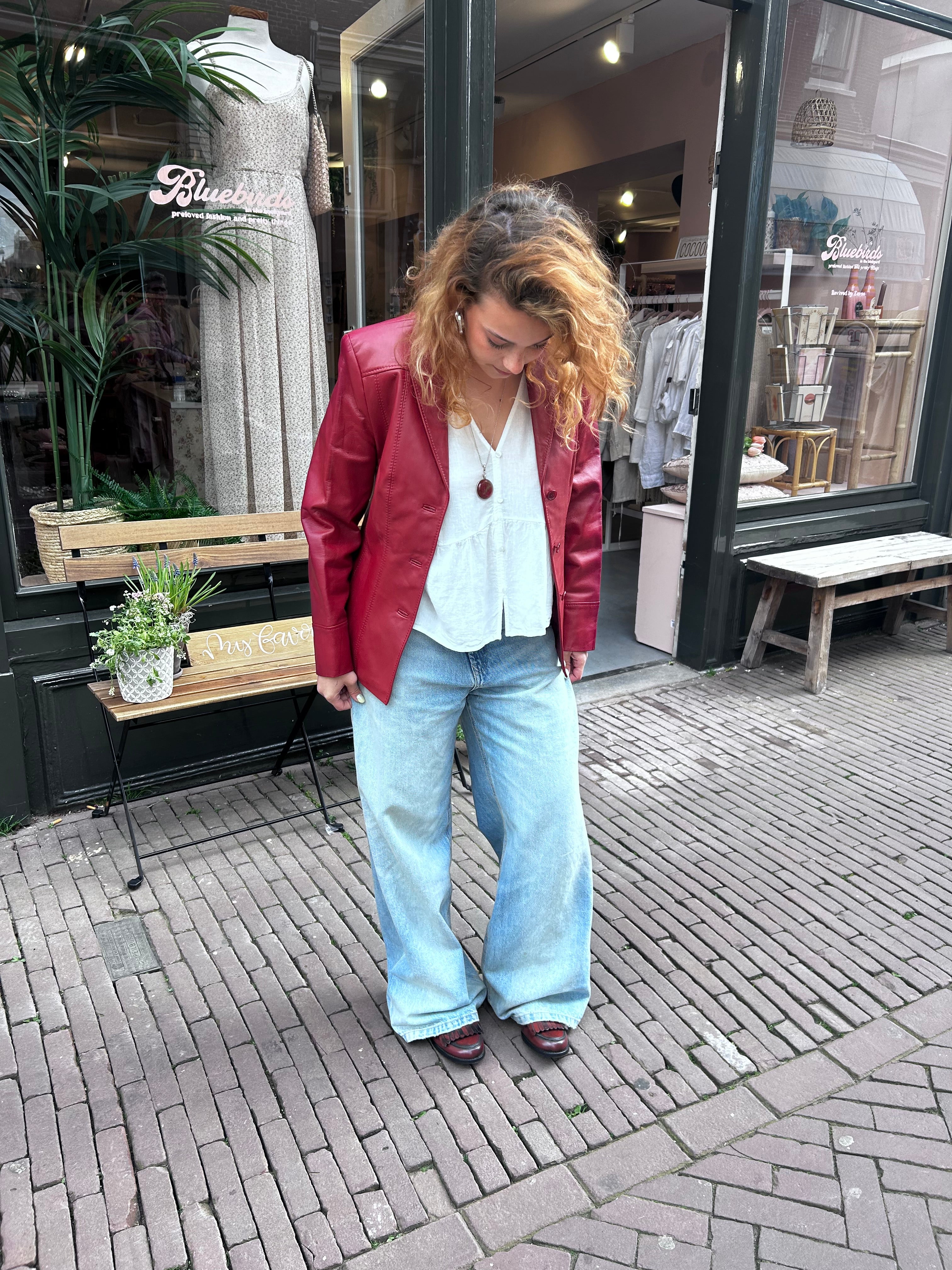 Gerry Weber Leren Blazer Maat 36