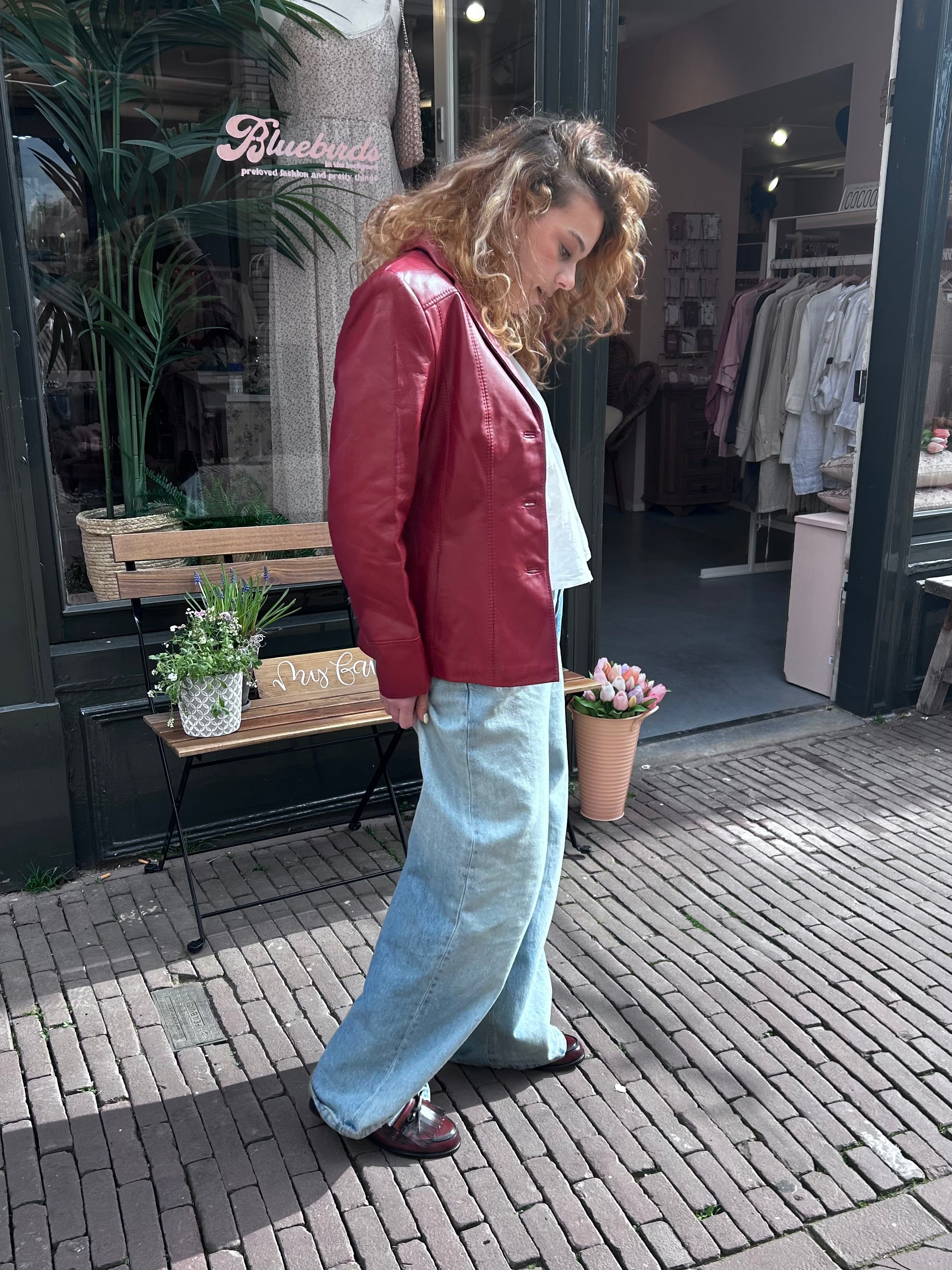 Gerry Weber Leren Blazer Maat 36