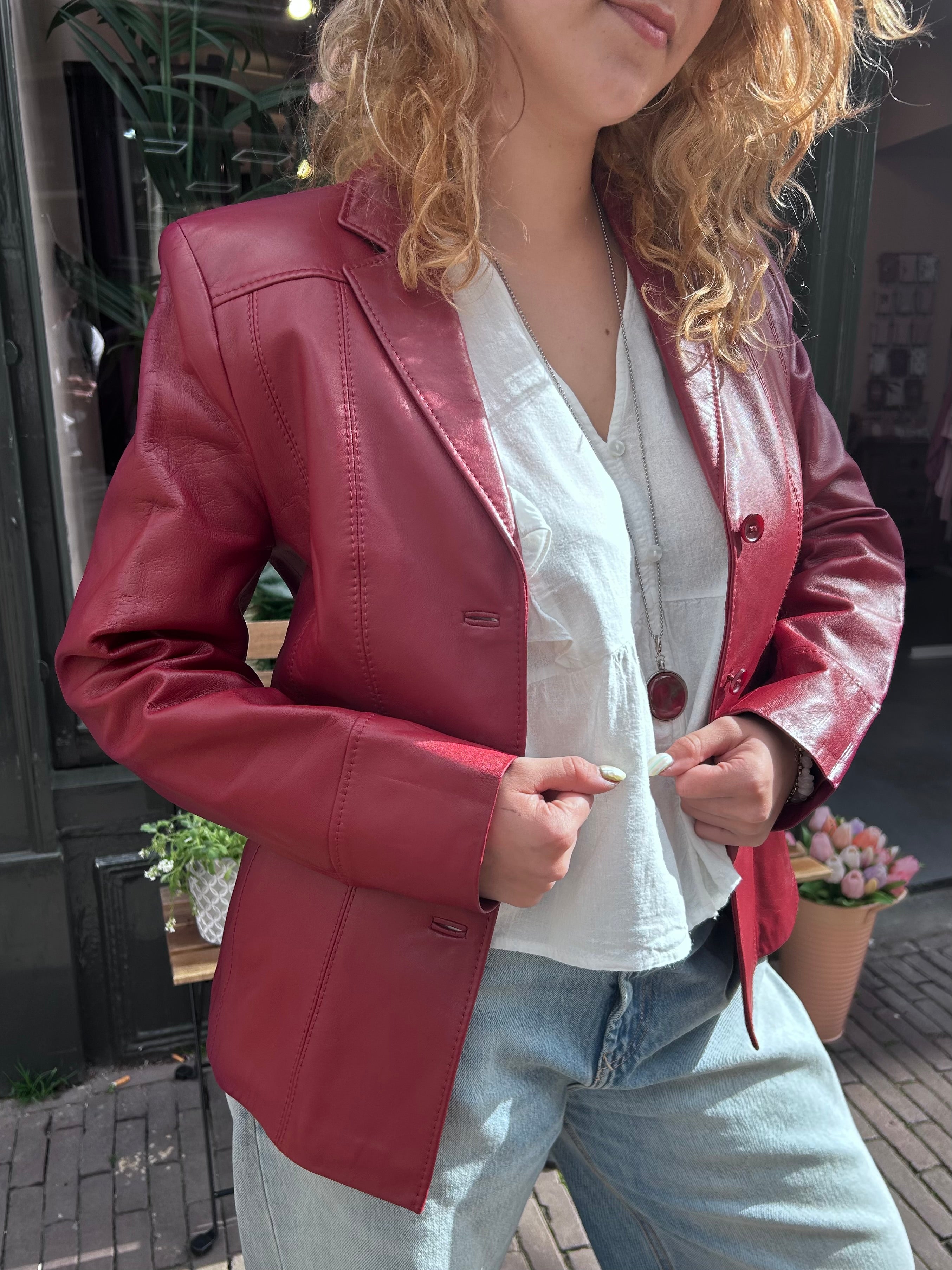 Gerry Weber Leren Blazer Maat 36