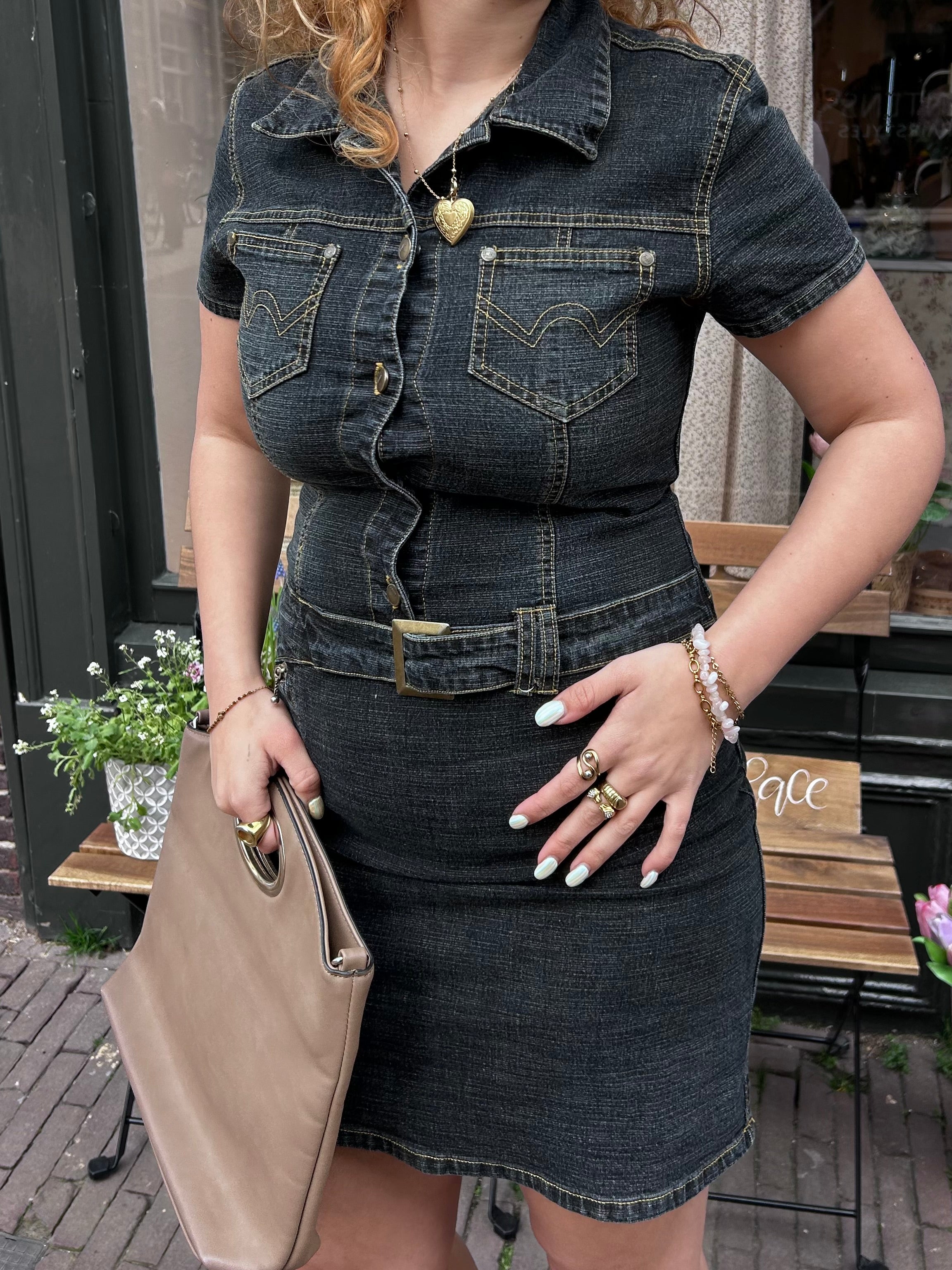 Shack Jeans&Co Vintage Denim Jurk Maat 38