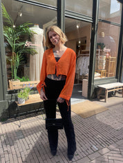 Zara Blouse Oranje Maat M